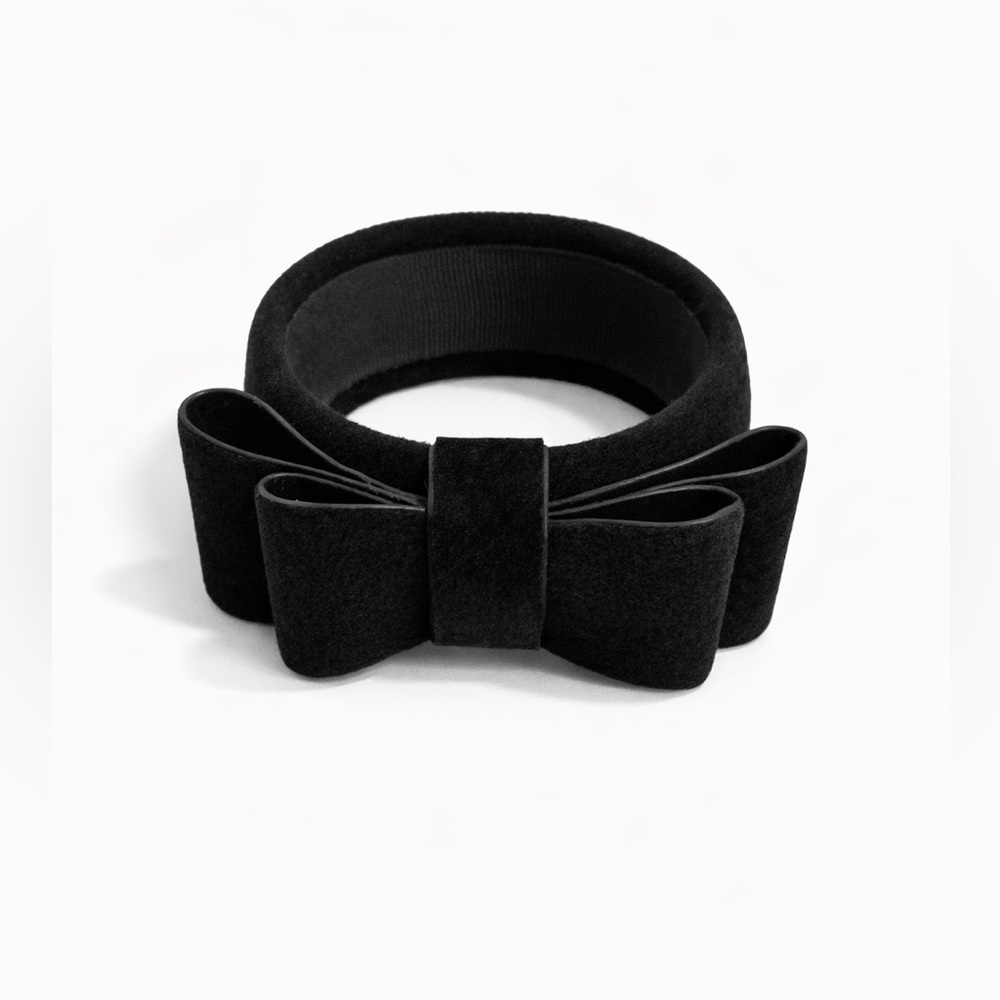 Black Velvet Bracelet with Bow Detail